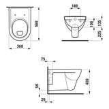 Laufen Pro WC Csésze Fali lapos öbl. (H8209510000001)-2