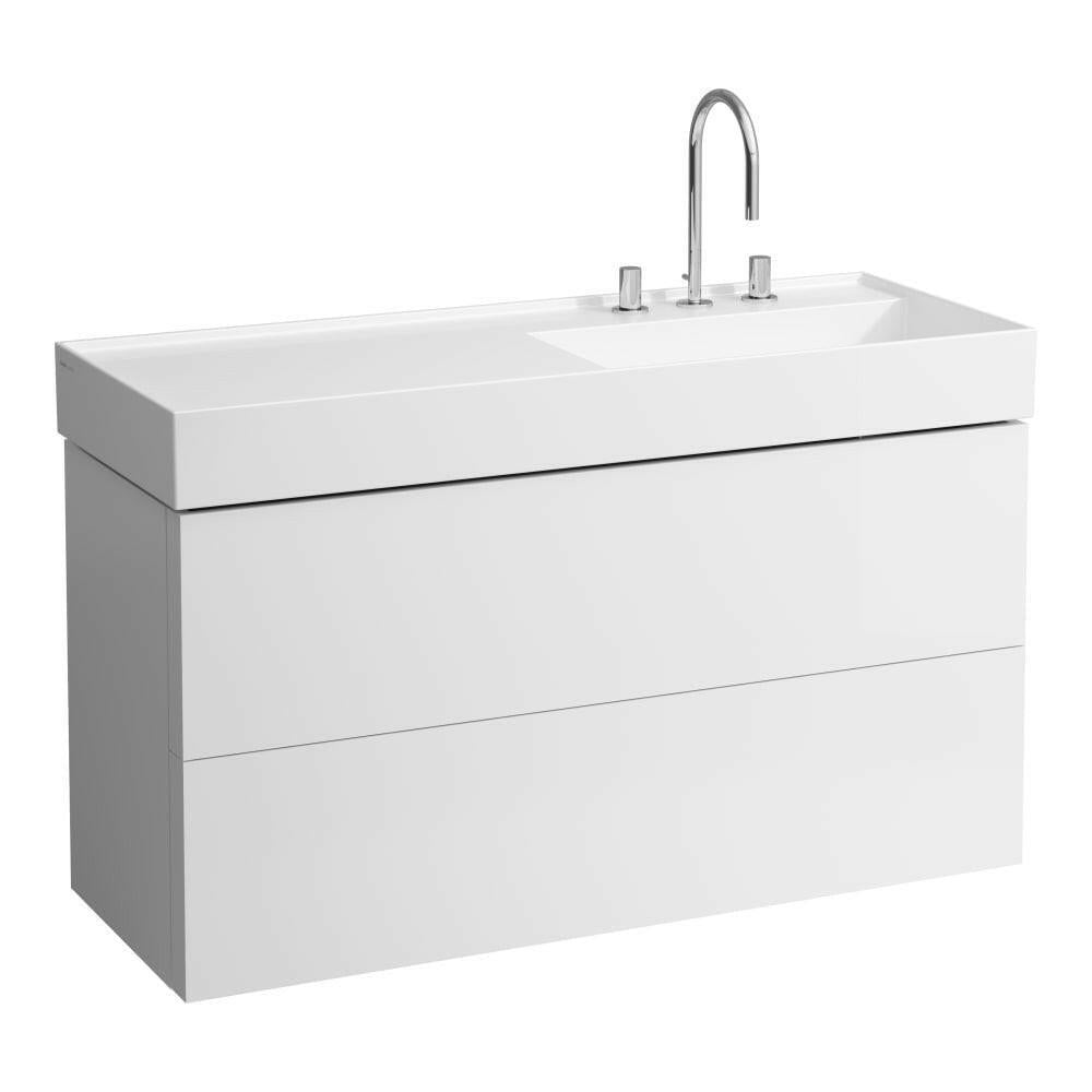 Laufen Kartell by Alsószekrény két fiókkal, fiókelosztóvalmatt fehér 118 x 45 x 60 cm (H4076490336401)