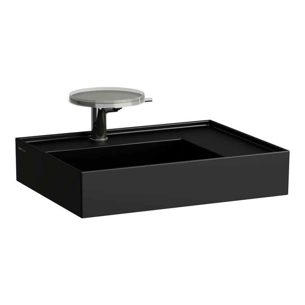 Laufen Kartell By mosdó, aszimmetrikus, polcfelület jobb oldalon, speciálisan fedett lefolyóval (H8103347161111)