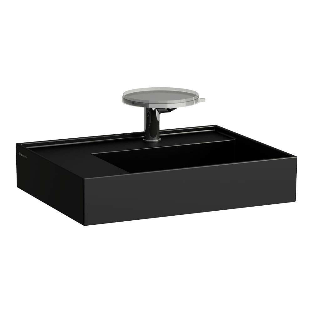 LAUFEN Kartell mosdó, polc felület bal oldalon 60x46x12 cmmatt fekete (H8103357161111)