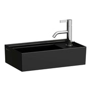 Laufen Kartell By kézmosó, aszimmetrikus, jobb oldali armatúrapaddal, speciális rejtett lefolyóval (H8153347161111)