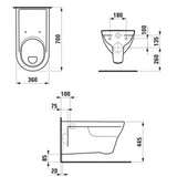 Laufen Pro Liberty wc, fali, 70cm-1