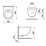 Laufen Pro WC fali mélyöblítésű compact rimless-2