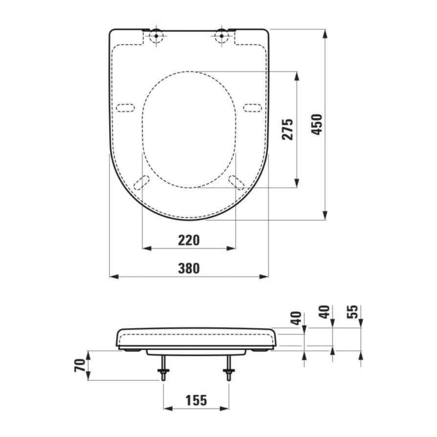 Laufen Pro WC ülőke tetővel, levehető, lecsapódás nélküli (H8919503000031)