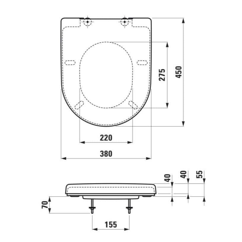Laufen Pro WC ülőke tetővel, lecsapódásgátlóval (H8919513000031)