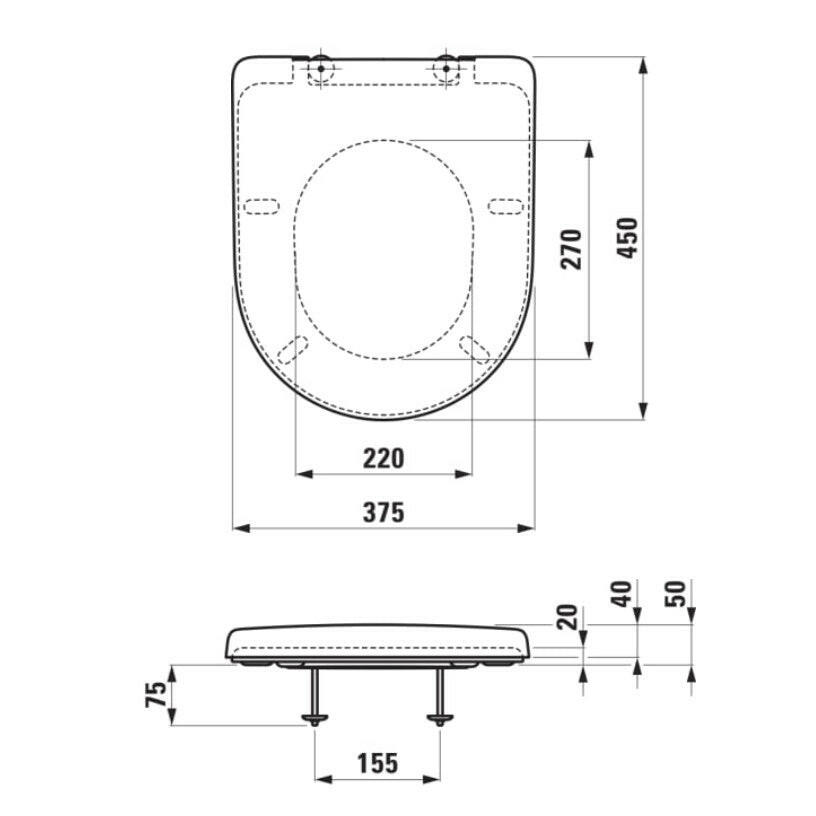 Laufen Pro WC ülőke, lecsapódásgátló rendszerrel, fehér-1