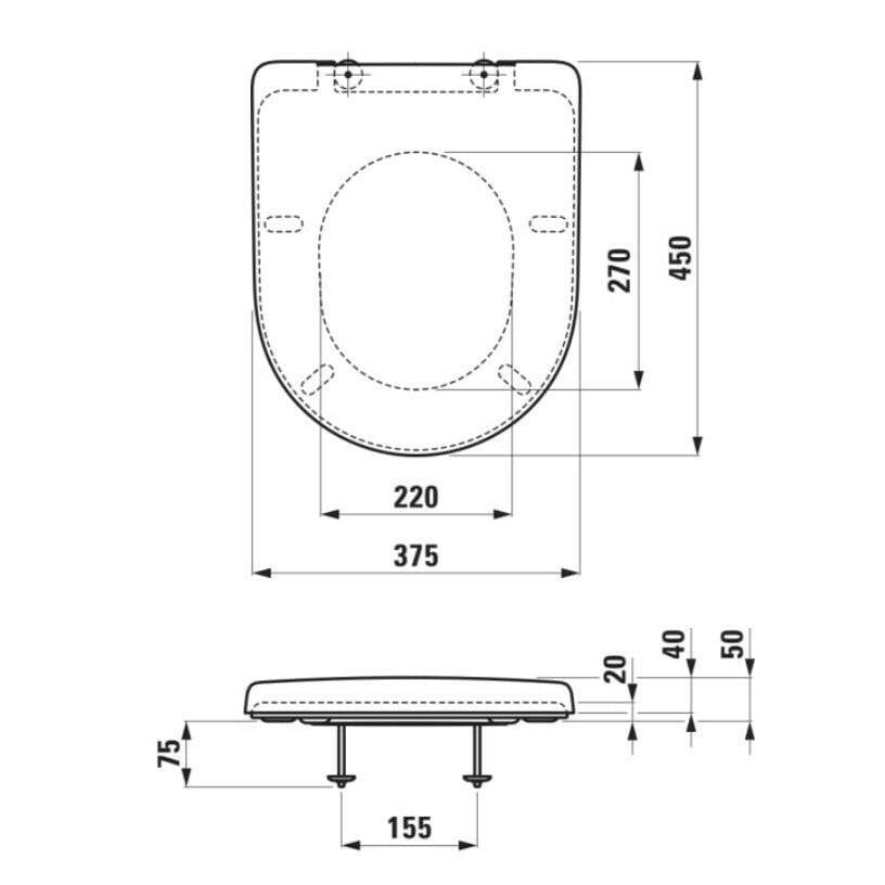 Laufen Pro WC ülőke tetővel, lecsapódásgátlóval, fehér (H8939580000001)