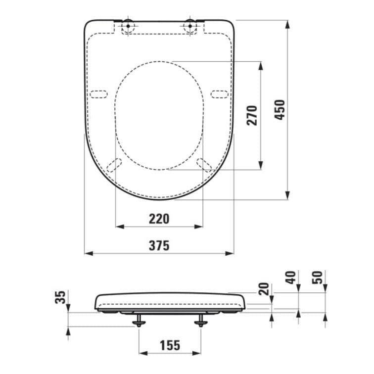 Laufen Pro WC ülőke tetővel, lecsapódásgátlóval (H8939590000001)