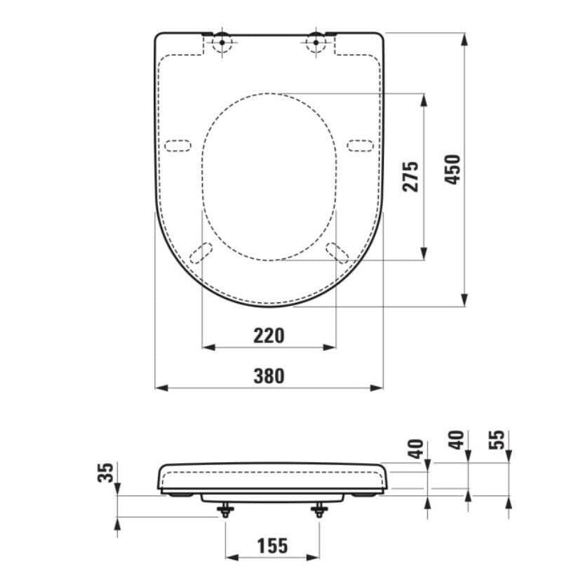 Laufen Pro WC ülőke duroplaszt, fehér (H8969503000001)