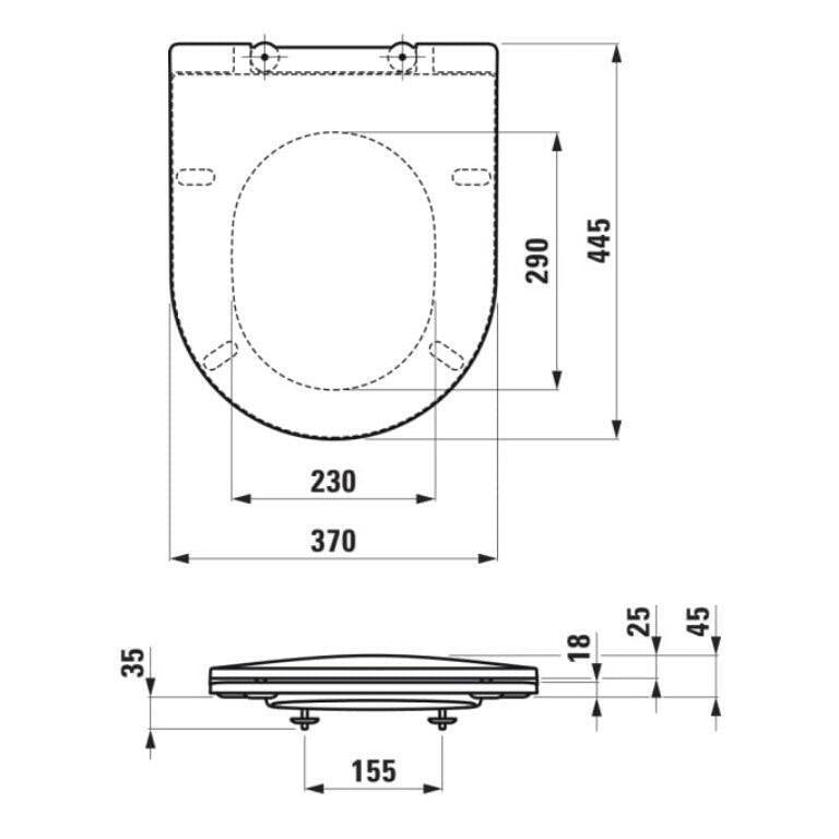 Laufen Pro WC ülőke, tetővel, slim (H8989650000001)