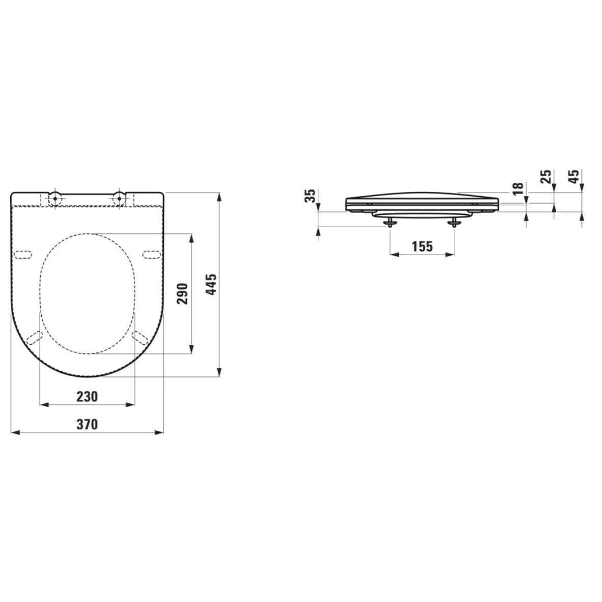 Laufen Pro WC ülőke tetővel, slim, levehető, lecsapodásgátló mechanizmussal, fehér (H8989660000001)