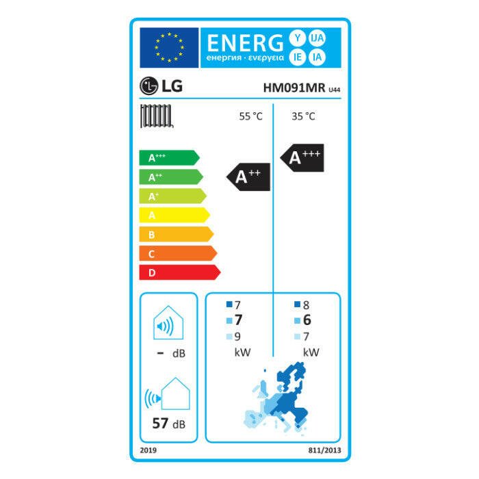 LG THERMA V - HM091MR.U44 - monoblokkos hőszivattyú 9,0 kW (R32) 1Ø (a fűtőbetétet nem tartalmazza) ( HM091MR.U44 ) 1 fázis