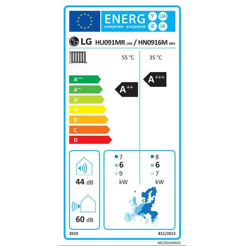 LG Therma - V - HN091MR.NK5 + HU091MR.U44 - osztott hőszivattyú 9,0 kW, 1 fázis (R32)