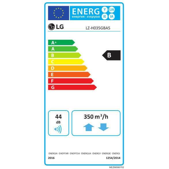 LG LZ - H035GBA5 ERV Hővisszanyerős szellőztető készülék 350 m3/h