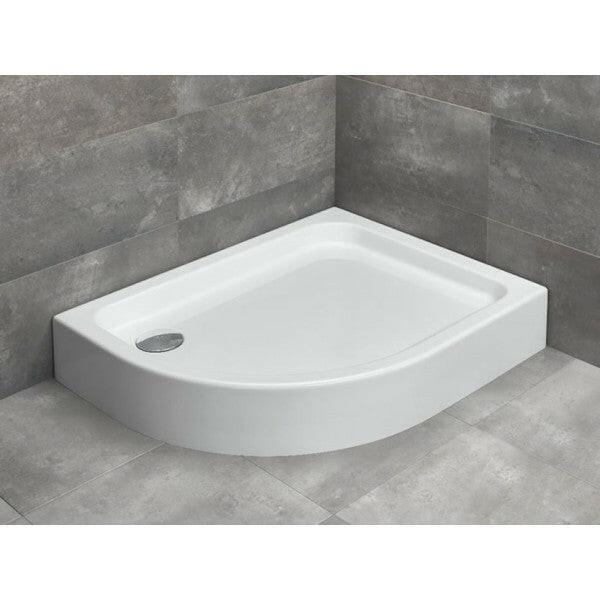 Radaway Laros E zuhanytálca 100x80 cm akril, előlapos, lábbal, ST90 szifonnal, balos (SLE81017 - 01L)