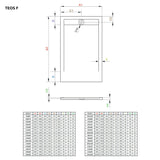 Radaway Teos F műmárvány zuhanytálca 100x70 fehér  (HTF10070-04)-3