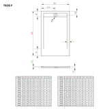 Radaway Teos F műmárvány zuhanytálca 160x80 antracit  (HTF16080-64)-3