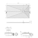 Radaway Kios F műmárvány zuhanytálca 140x80 fehér (KF1480-53)-2