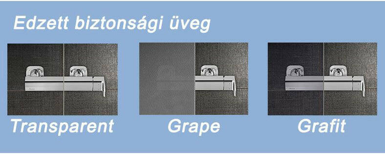 Ravak BLDP4 - 190 zuhanyajtó szatén + transparent ( 0YVL0U00Z1 )