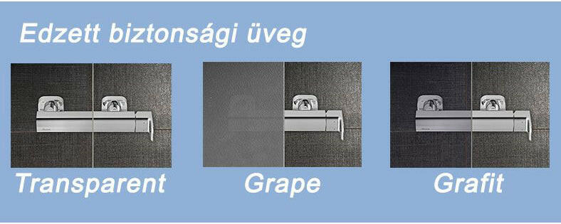 Ravak BLDP4-190 zuhanyajtó szatén + grape-3