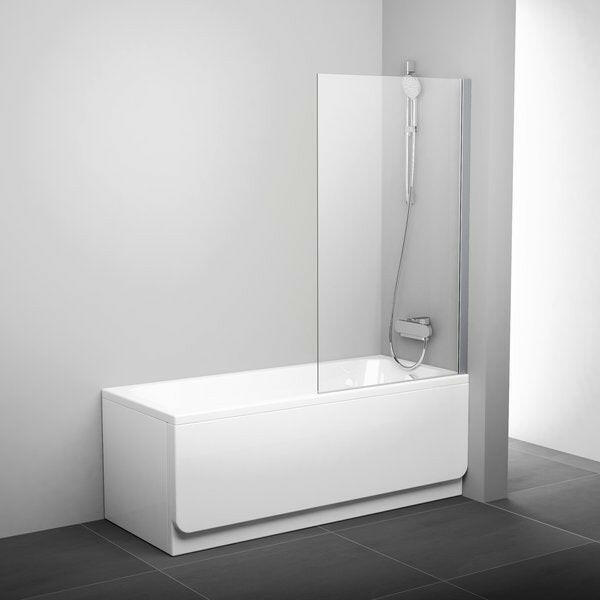 RAVAK PVS1 80 kádparaván szatén + transparent ( 79840U00Z1 )