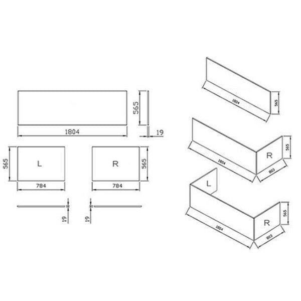 Ravak Formy 01 Slim fürdőkád 170x75 cm fehér(C691300000)