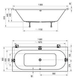 Ravak City akrilkád 180x80 fehér slim-2