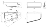 Ravak Chrome akrilkád 160x105 bal-2