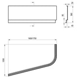 Ravak Chrome akrilkád A előlap 170x105 balos fehér-2