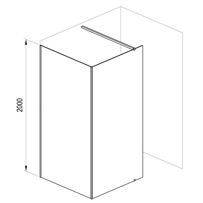 Ravak Walk In Corner-120/90 v.200 fekete+Transparent-3