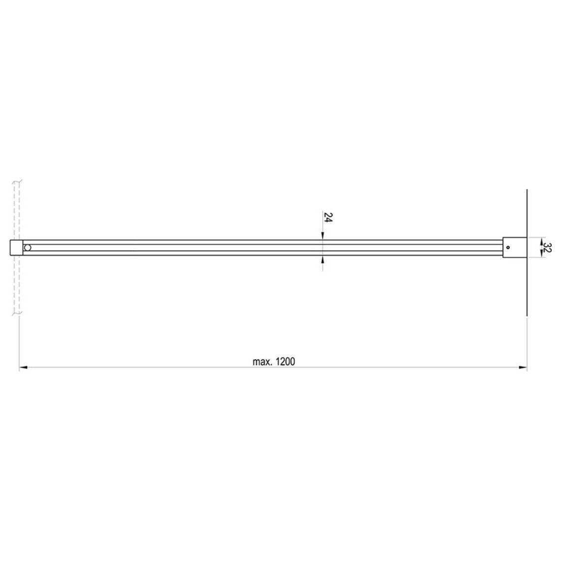 Ravak W SET Uni Free/Wall fekete 120cm