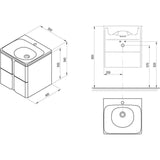 Ravak SD Balance 500 mosdó alatti szekrény fehér/fehér-3