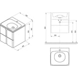 Ravak SD Balance 600 mosdó alatti szekrény fehér/grafit-3