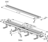 Ravak zuhanyfolyóka OZP Zebra 850 mm műanyag-3