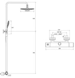 Ravak 10° TD zuhanyoszlop termosztátos csapteleppel 50mm 091.00-2