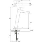 Ravak 10° free TD F 015.00 Álló mosdócsaptelep leeresztő nélkül (333 mm)-2