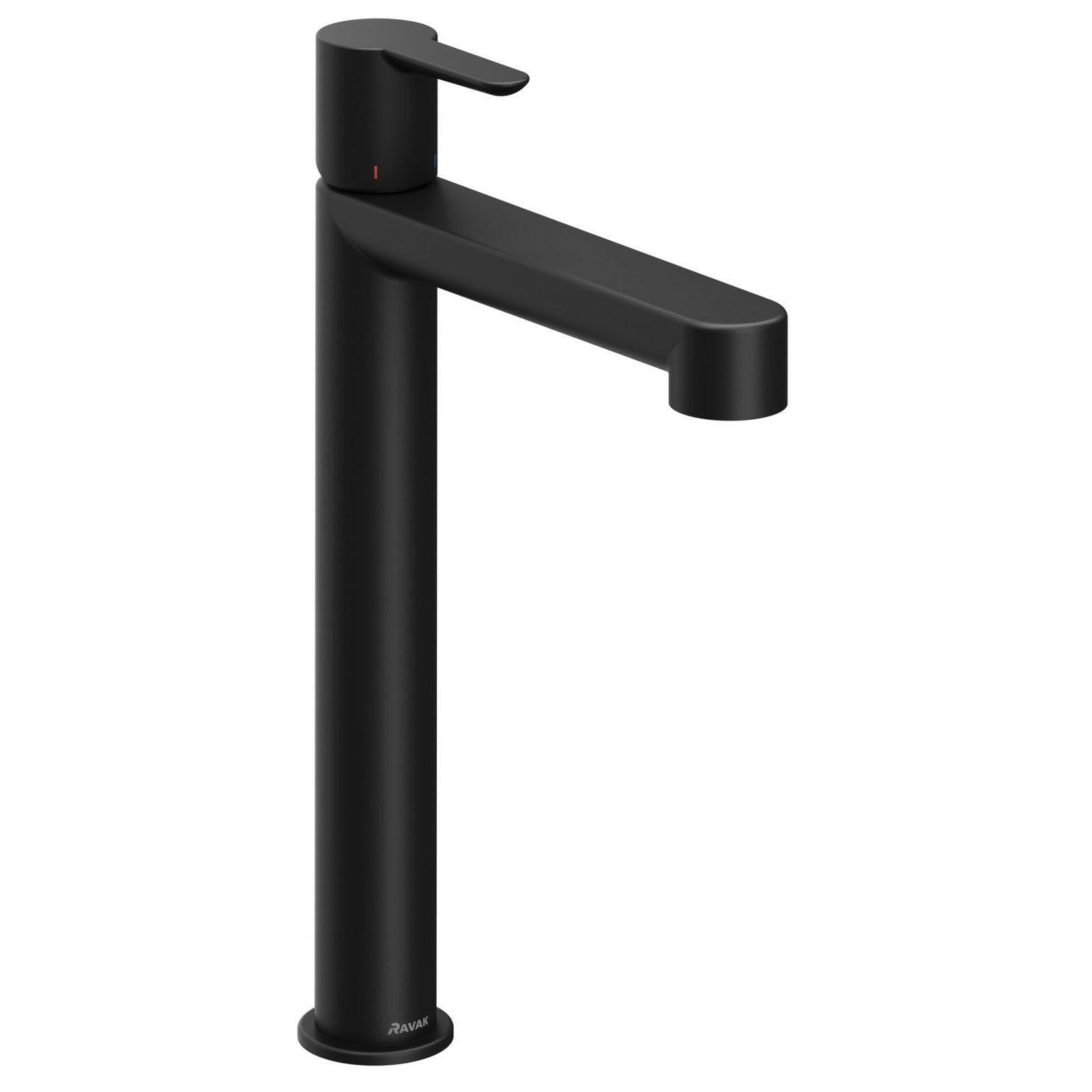Ravak PU 015.20 Puri Black mosdó csaptelep, álló, magas, leeresztő nélkül, fekete