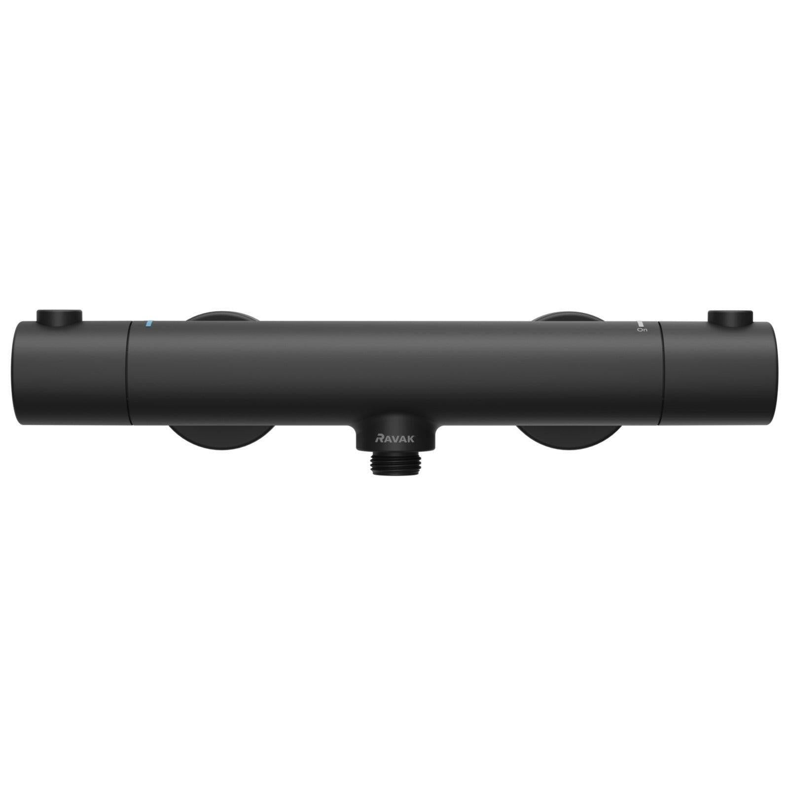 Ravak PU 033.20 Puri Black zuhany csaptelep, termosztátos, fekete