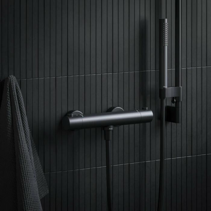 Ravak PU 033.20 Puri Black zuhany csaptelep, termosztátos, fekete