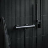 Ravak PU 033.20 Puri Black zuhany csaptelep, termosztátos, fekete-3