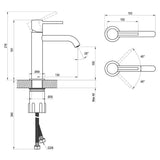 Ravak Espirit mosdócsaptelep 190 mm, álló, leeresztő nélkül, króm-2