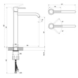 Ravak Espirit mosdócsaptelep 340 mm, álló, leeresztő nélkül, króm-2