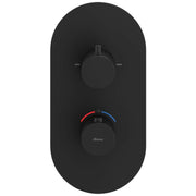 Ravak Espirit zuhanycsaptelep falba süllyesztett, termosztátos, kétutas, belső egység nélkül, matt fekete (X070286)