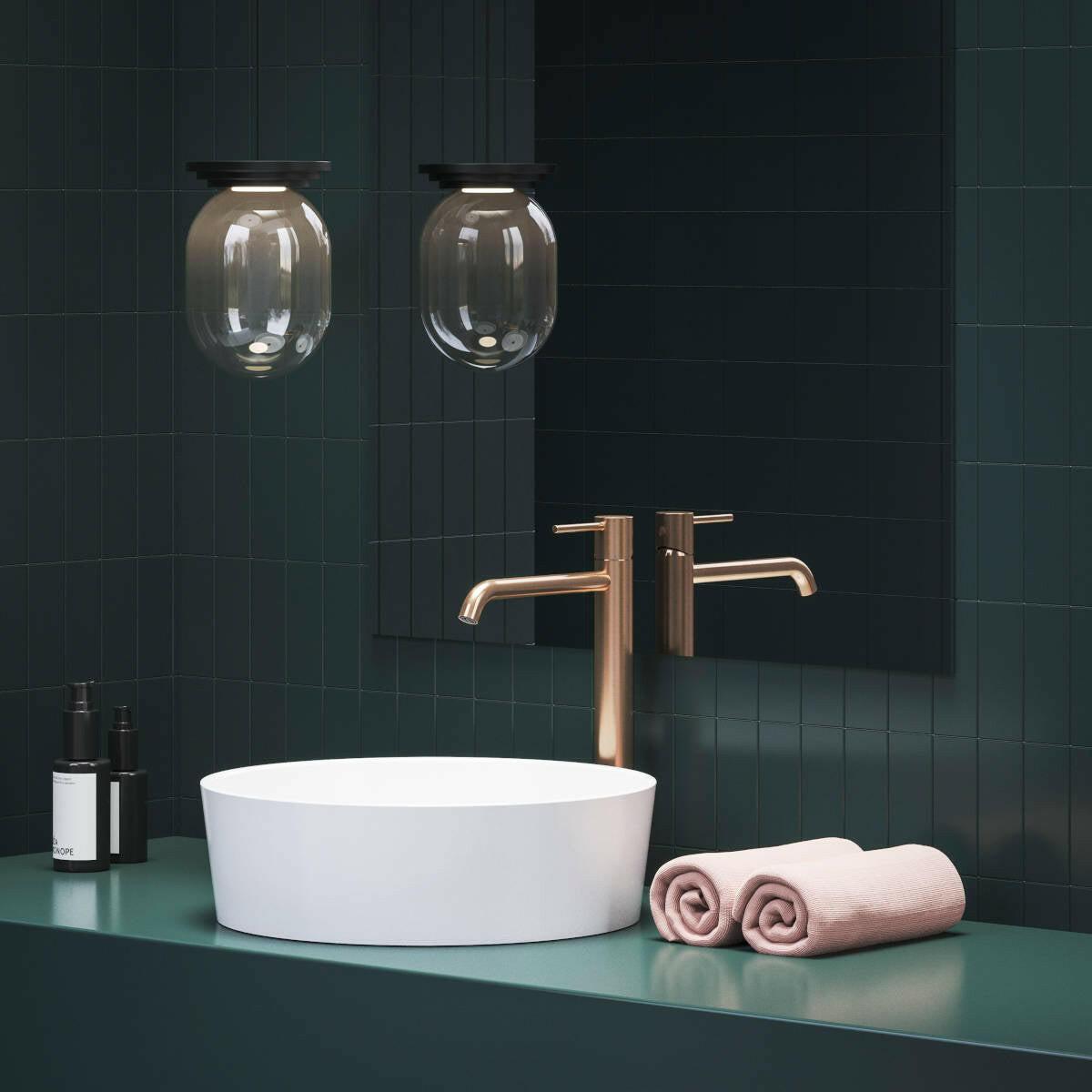 Ravak Espirit mosdócsaptelep 340 mm, álló, leeresztő nélkül, rose gold (X070348)