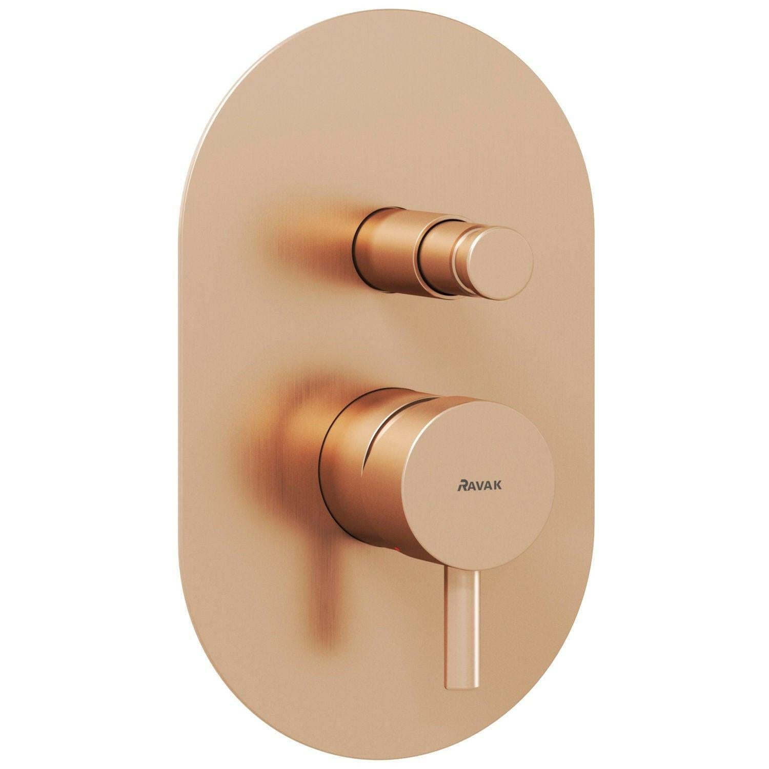 Ravak Espirit zuhanycsaptelep, falba süllyesztett, automatikus kétutas, belső egységgel, rose gold (X070358)