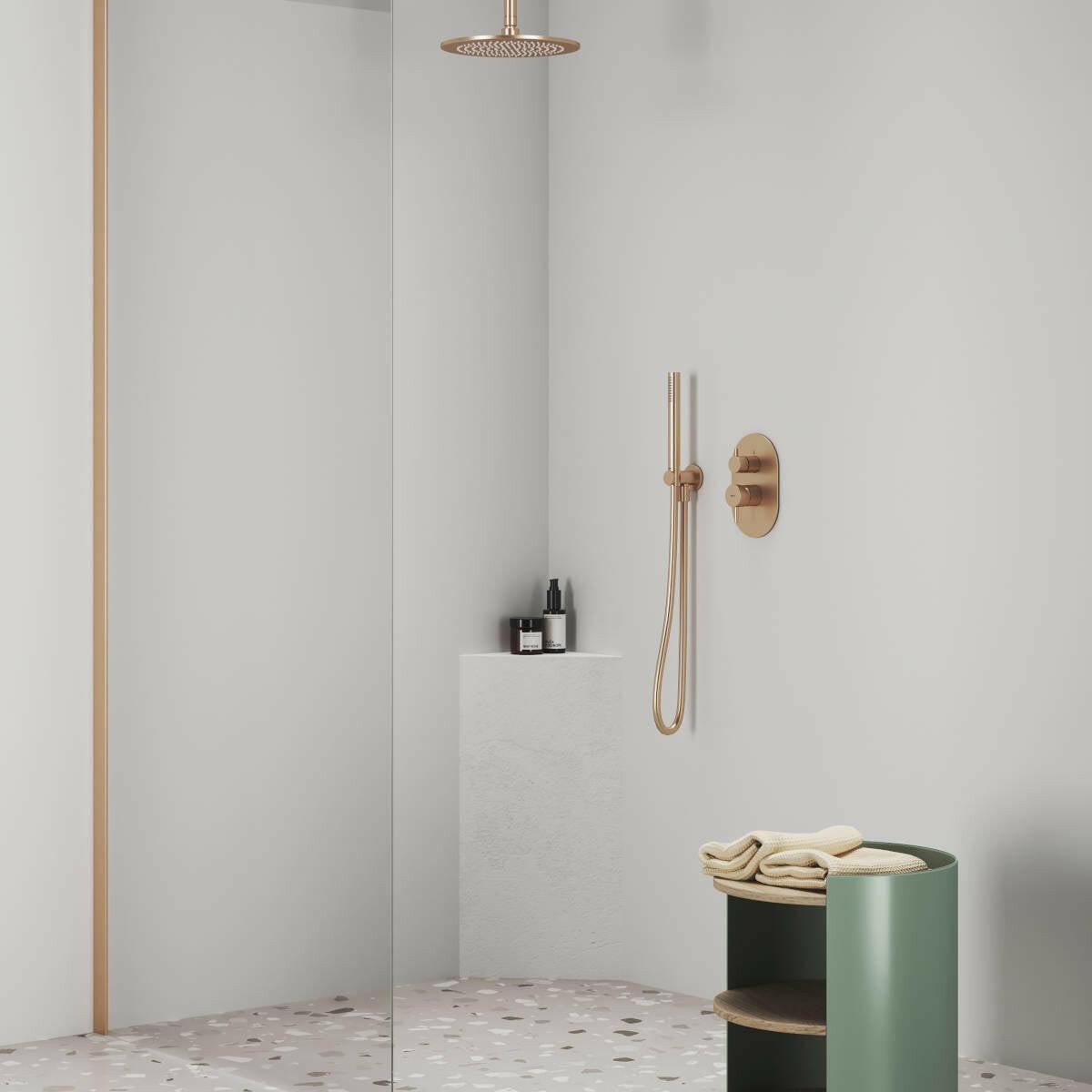 Ravak Espirit zuhanycsaptelep falba süllyesztett, kétutas, belső egység nélkül, rose gold (X070362)