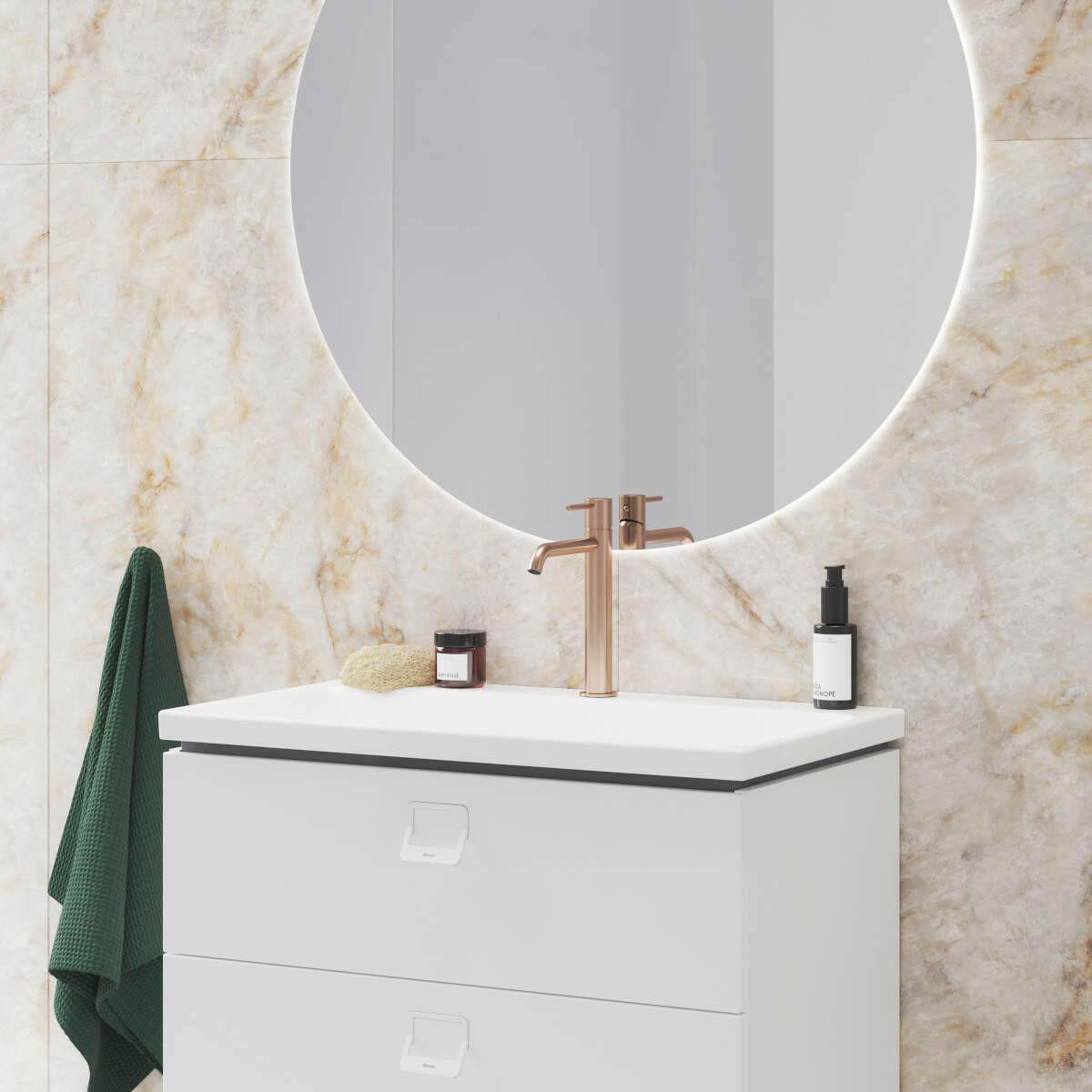 Ravak Espirit mosdócsaptelep 250 mm, álló, leeresztő nélkül, rose gold (X070393)