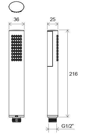 RAVAK zuhanyfej mini Oval 954.00 ( X07P114 )