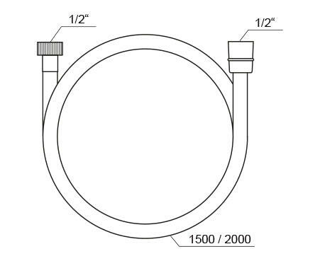 RAVAK zuhanygégecső Satinflex 150 cm 913.00 ( X07P176 )