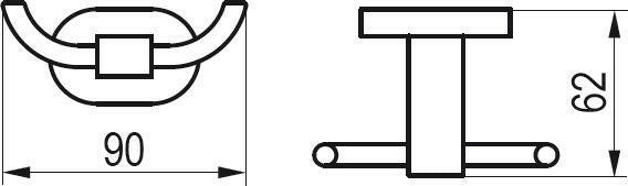 Ravak Chrome CR ruhafogas 100.00-2